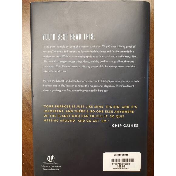 Capital Gaines Smart Things I Learned Doing Stupid Stuff (Hardcover) Chip Gaines - Picture 4 of 8
